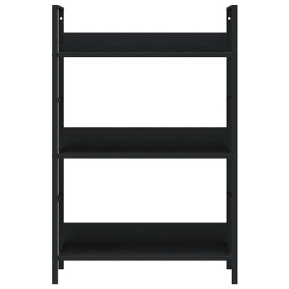 3-Layer Book Shelf Black 60x27.6x90.5 cm Engineered Wood