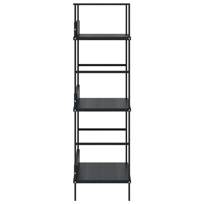 3-Layer Book Shelf Black 60x27.6x90.5 cm Engineered Wood