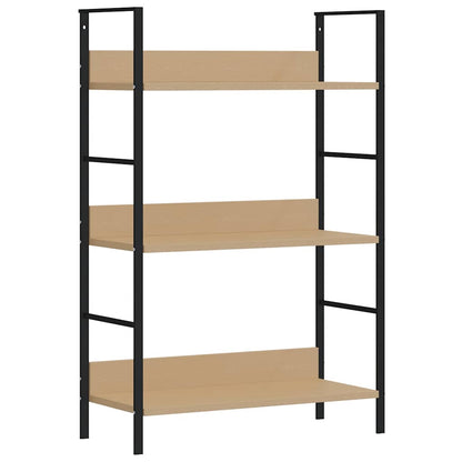 3-Layer Book Shelf Oak 60x27.6x90.5 cm Engineered Wood