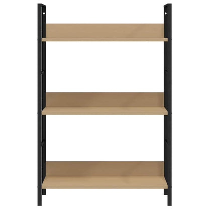 3-Layer Book Shelf Oak 60x27.6x90.5 cm Engineered Wood