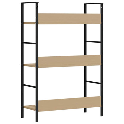 3-Layer Book Shelf Oak 60x27.6x90.5 cm Engineered Wood