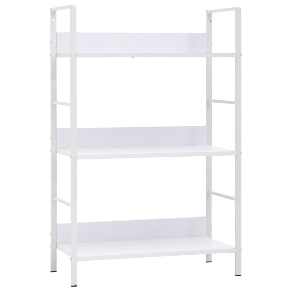 3-Layer Book Shelf White 60x27.6x90.5 cm Engineered Wood