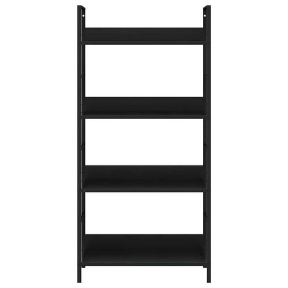 4-Layer Book Shelf Black 60x27.6x124.5 cm Engineered Wood