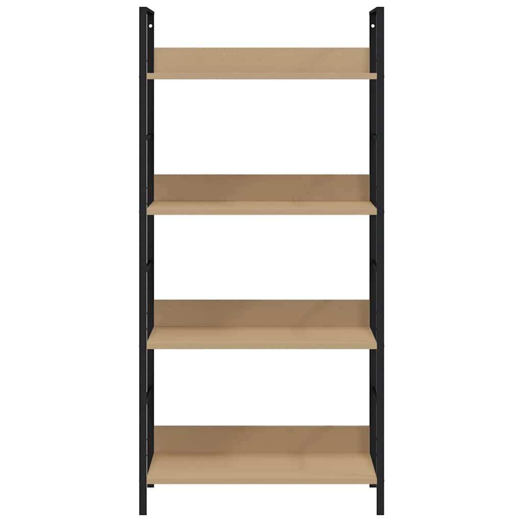 4-Layer Book Shelf Oak 60x27.6x124.5 cm Engineered Wood