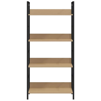 4-Layer Book Shelf Oak 60x27.6x124.5 cm Engineered Wood