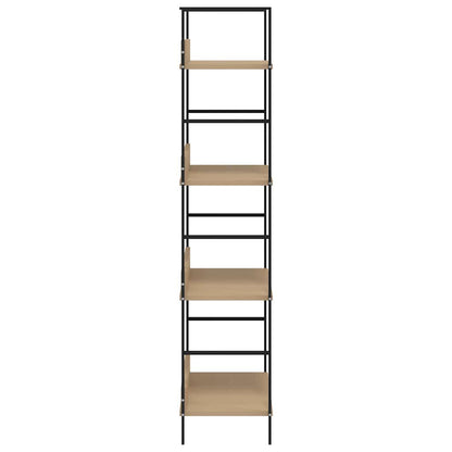 4-Layer Book Shelf Oak 60x27.6x124.5 cm Engineered Wood