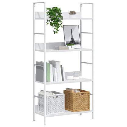 4-Layer Book Shelf White 60x27.6x124.5 cm Engineered Wood