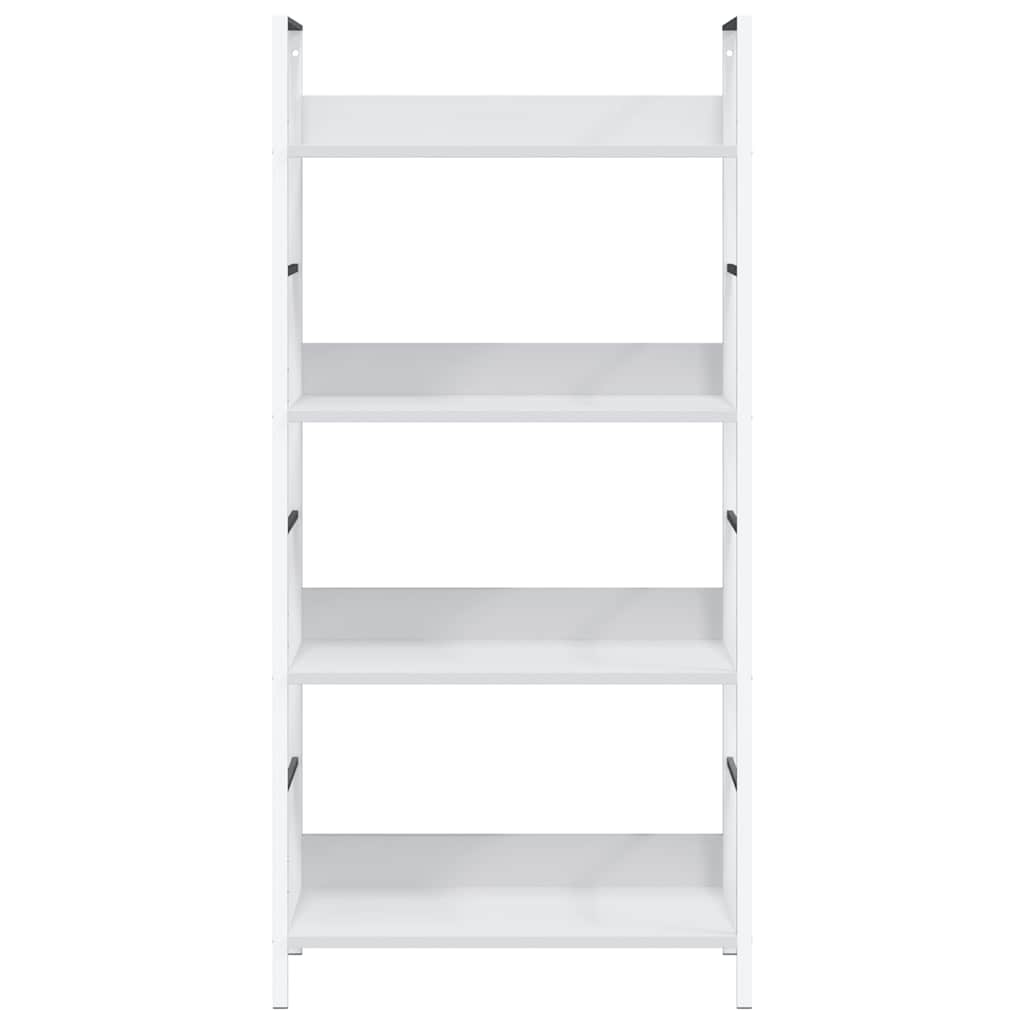 4-Layer Book Shelf White 60x27.6x124.5 cm Engineered Wood