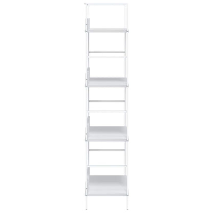 288224 vidaXL 4-Layer Book Shelf White 60x27,6x124,5 cm Engineered Wood