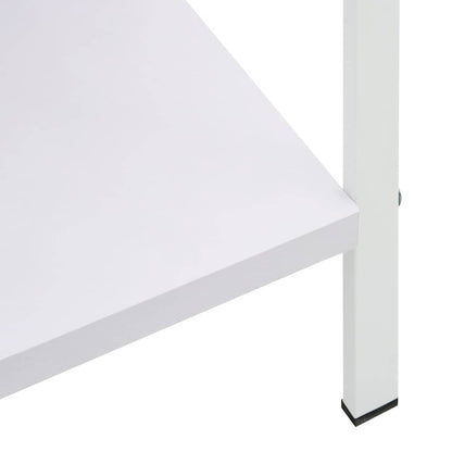 288224 vidaXL 4-Layer Book Shelf White 60x27,6x124,5 cm Engineered Wood