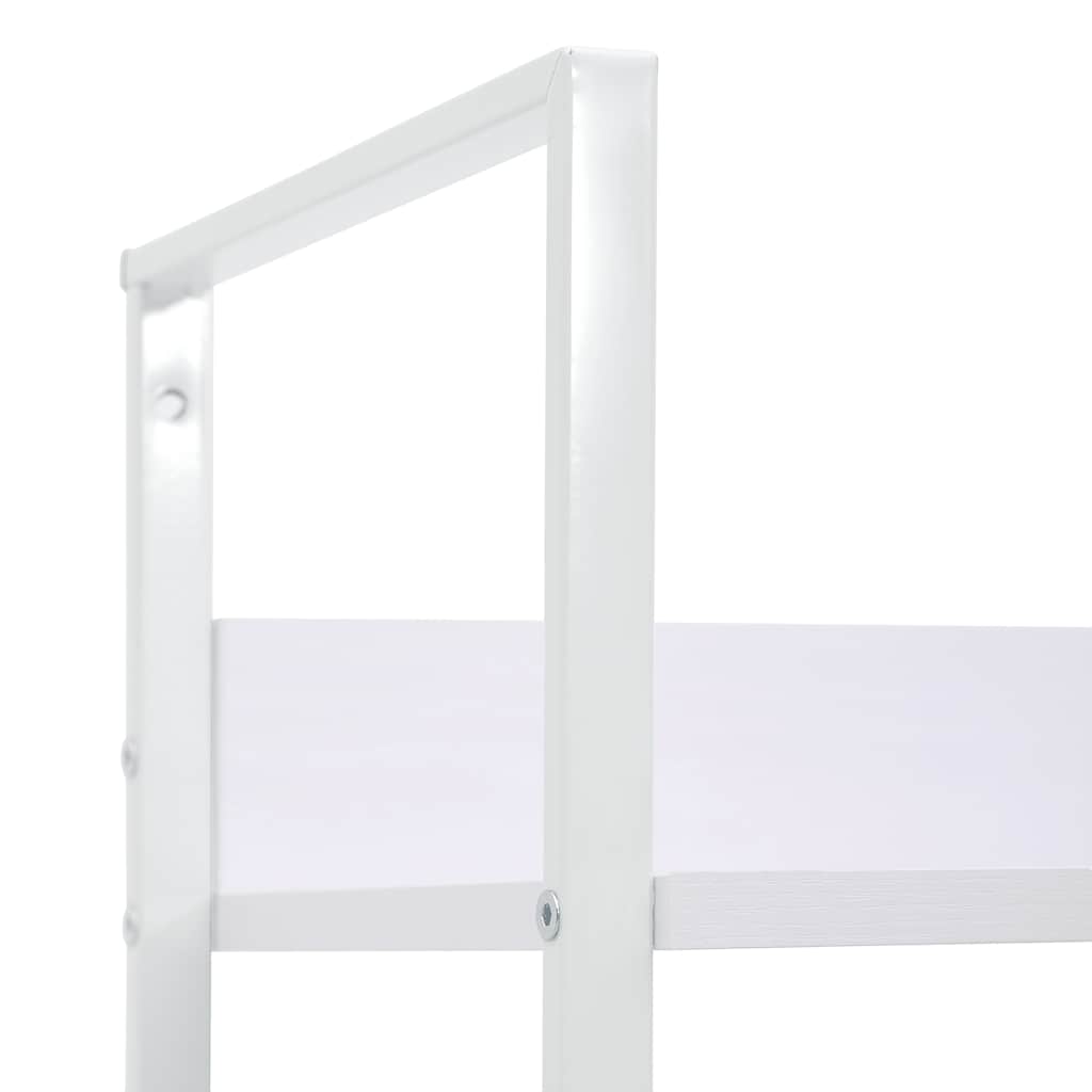 4-Layer Book Shelf White 60x27.6x124.5 cm Engineered Wood