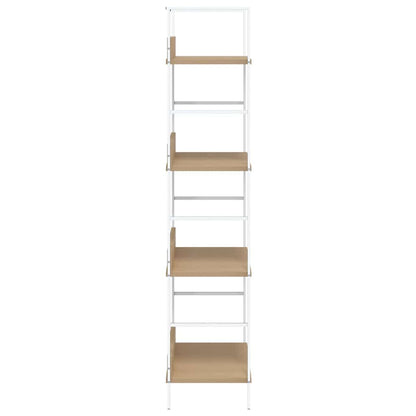 4-Layer Book Shelf Oak 60x27.6x124.5 cm Engineered Wood