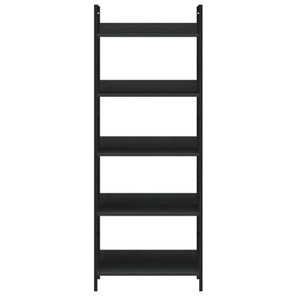 5-Layer Book Shelf Black 60x27.6x158.5 cm Engineered Wood