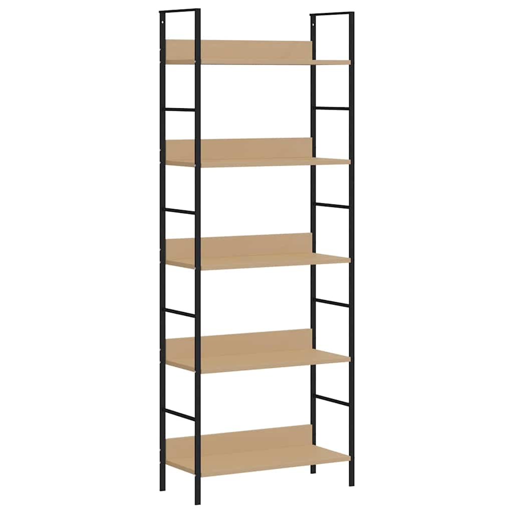 288227 vidaXL 5-Layer Book Shelf Oak 60x27,6x158,5 cm Engineered Wood
