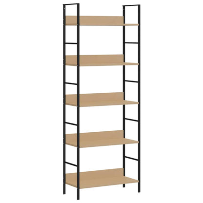 288227 vidaXL 5-Layer Book Shelf Oak 60x27,6x158,5 cm Engineered Wood