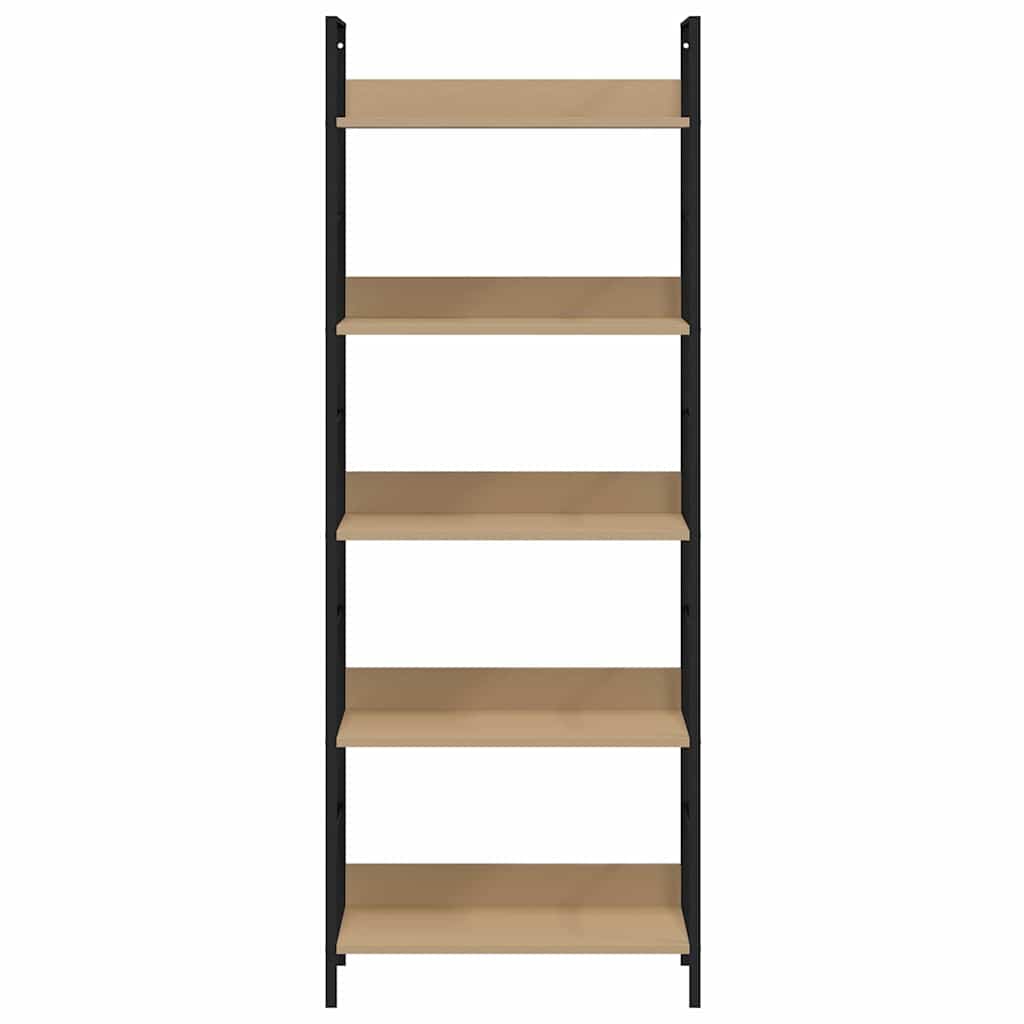288227 vidaXL 5-Layer Book Shelf Oak 60x27,6x158,5 cm Engineered Wood