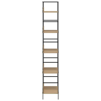 5-Layer Book Shelf Oak 60x27.6x158.5 cm Engineered Wood