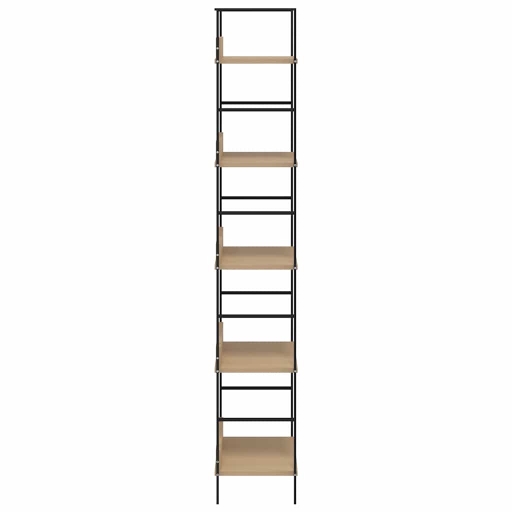 288227 vidaXL 5-Layer Book Shelf Oak 60x27,6x158,5 cm Engineered Wood