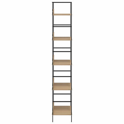 288227 vidaXL 5-Layer Book Shelf Oak 60x27,6x158,5 cm Engineered Wood