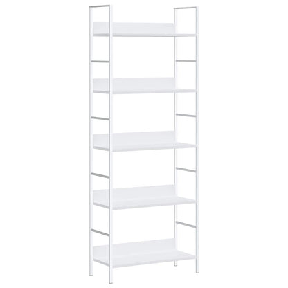 288228 vidaXL 5-Layer Book Shelf White 60x27,6x158,5 cm Engineered Wood