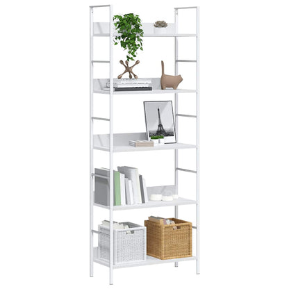 5-Layer Book Shelf White 60x27.6x158.5 cm Engineered Wood