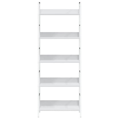 5-Layer Book Shelf White 60x27.6x158.5 cm Engineered Wood