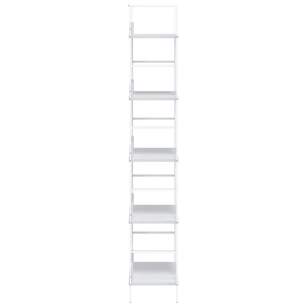 5-Layer Book Shelf White 60x27.6x158.5 cm Engineered Wood