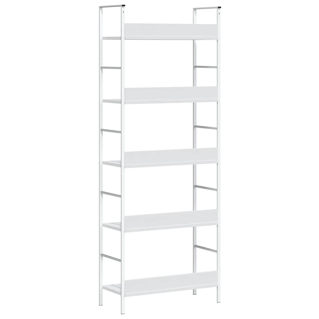 5-Layer Book Shelf White 60x27.6x158.5 cm Engineered Wood