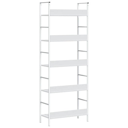 5-Layer Book Shelf White 60x27.6x158.5 cm Engineered Wood