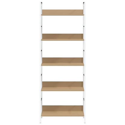 5-Layer Book Shelf Oak 60x27.6x158.5 cm Engineered Wood
