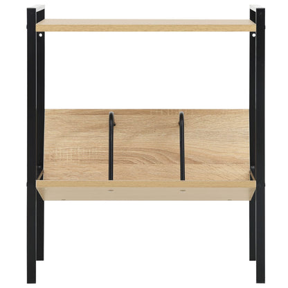 Book Shelf | Black and Oak | Engineered wood, Steel | Compact