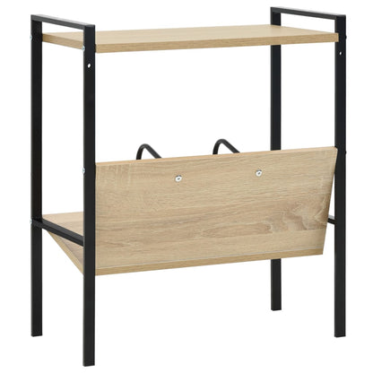 Book Shelf | Black and Oak | Engineered wood, Steel | Compact