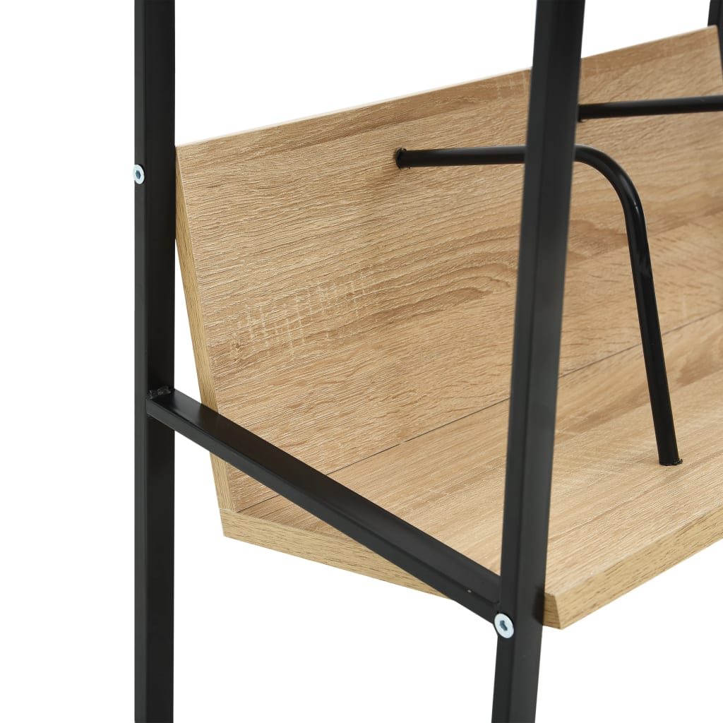 Book Shelf | Black and Oak | Engineered wood, Steel | Compact