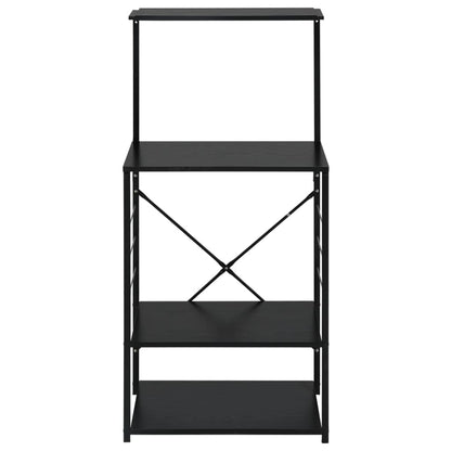 Microwave Cabinet Black 60x39.6x123 cm Engineered Wood