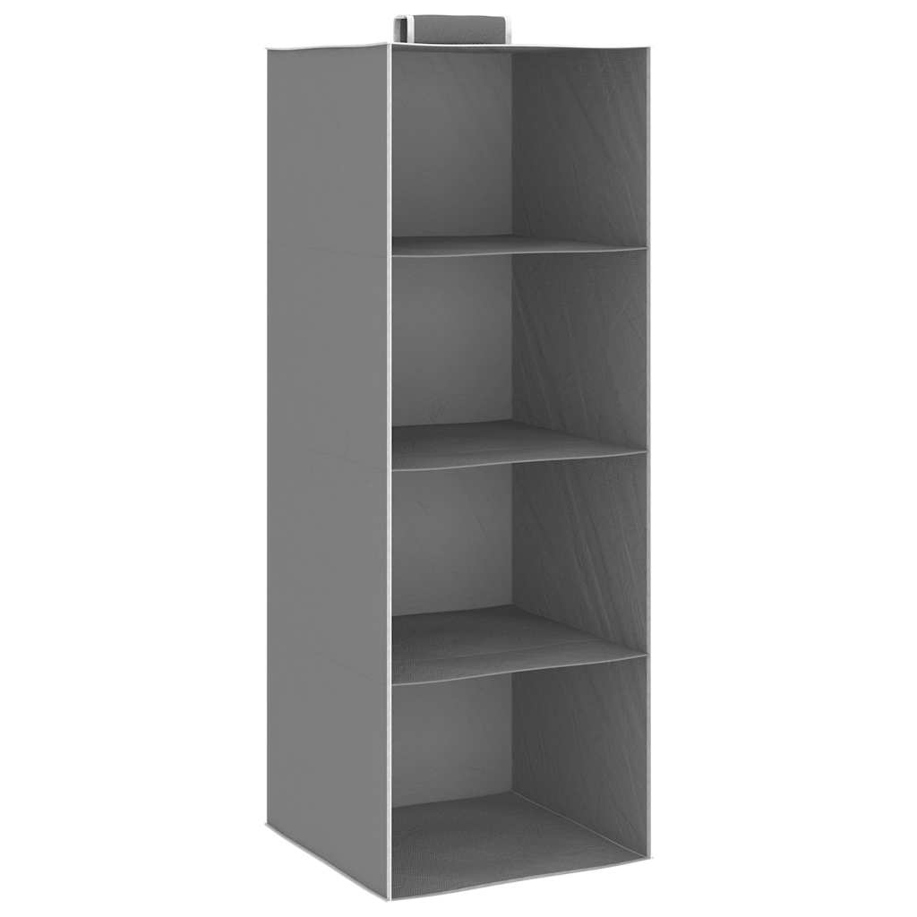 Hanging Closet Organisers 2 pcs with 4 Shelves Fabric
