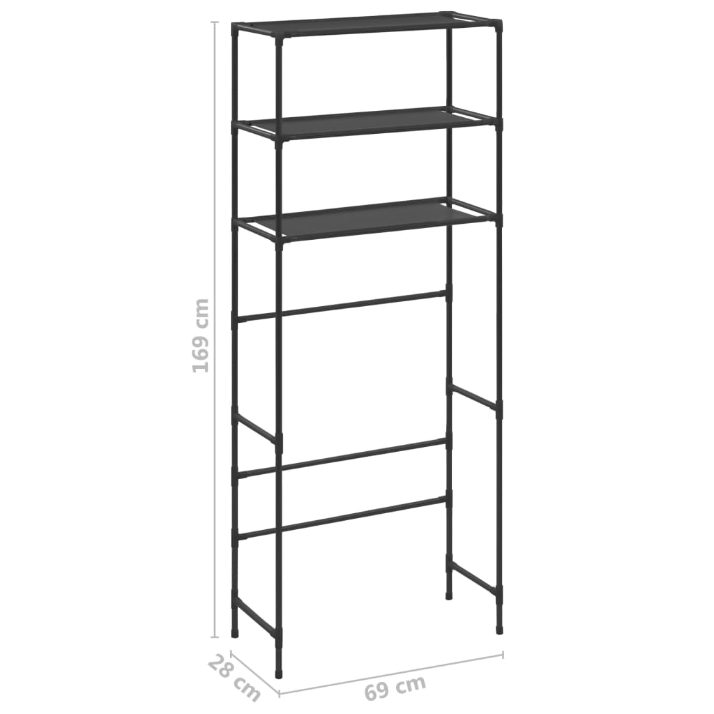 Storage Shelf | Black | Stainless Steel, Plastic, Non-woven Fabric