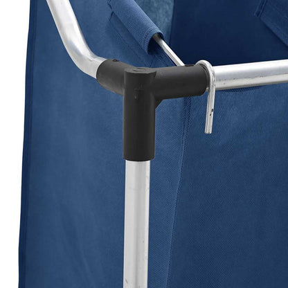 Laundry Sorter with 3 Bags Blue Steel