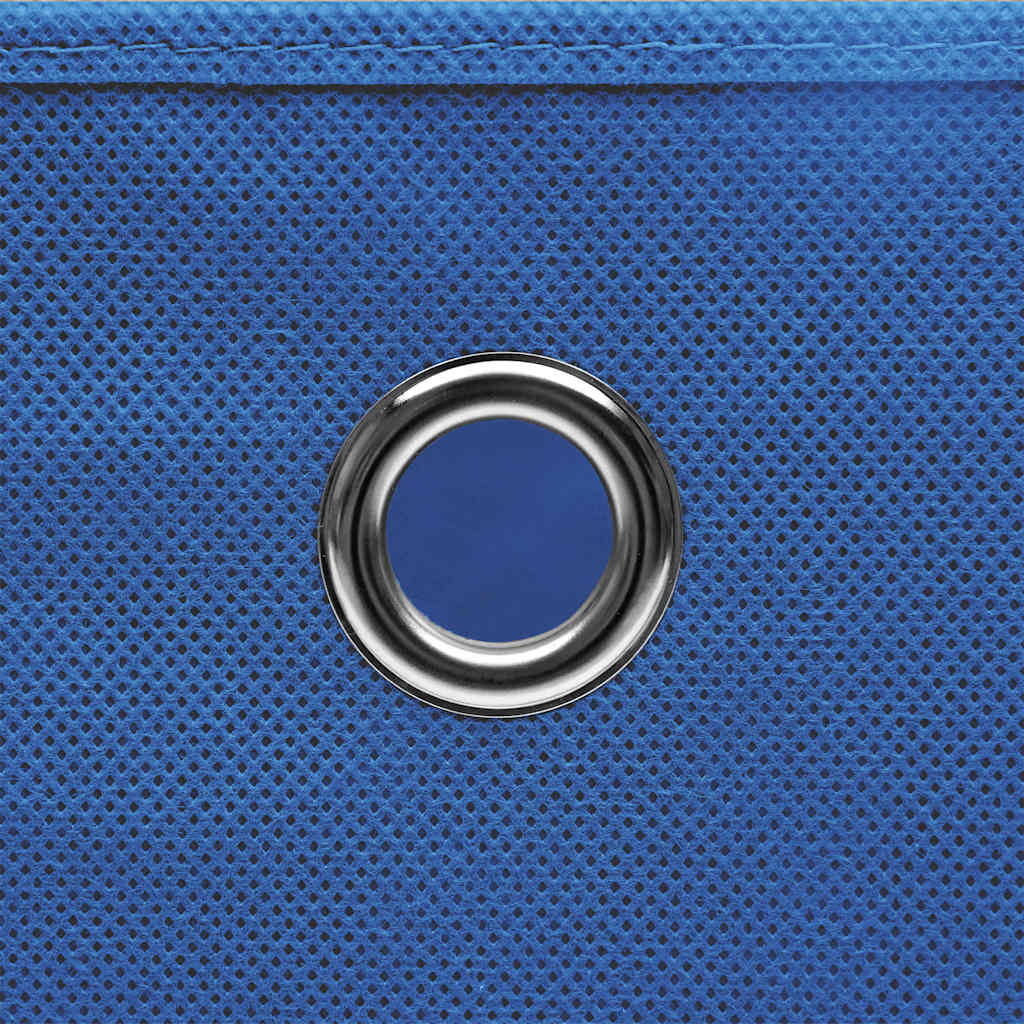 Storage Boxes with Lids 4 pcs Blue 32x32x32 cm Fabric