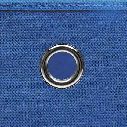 Storage Boxes with Lids 4 pcs Blue 32x32x32 cm Fabric