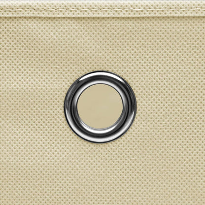 Storage Boxes with Lid 4 pcs Cream 32x32x32 cm Fabric