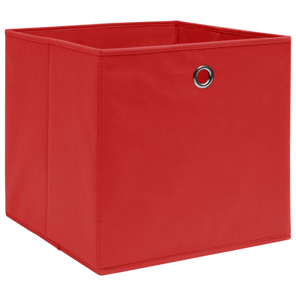 Storage Boxes 4 pcs Red 32x32x32 cm Fabric