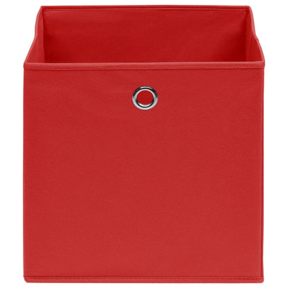 Storage Boxes 10 pcs Red 32x32x32 cm Fabric