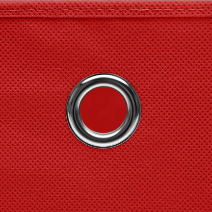 Storage Boxes 10 pcs Red 32x32x32 cm Fabric