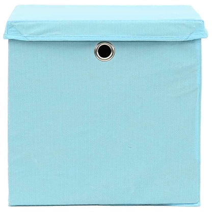 Storage Box | Set of 4 | Baby Blue | Non-Woven Fabric (100% Polyester)