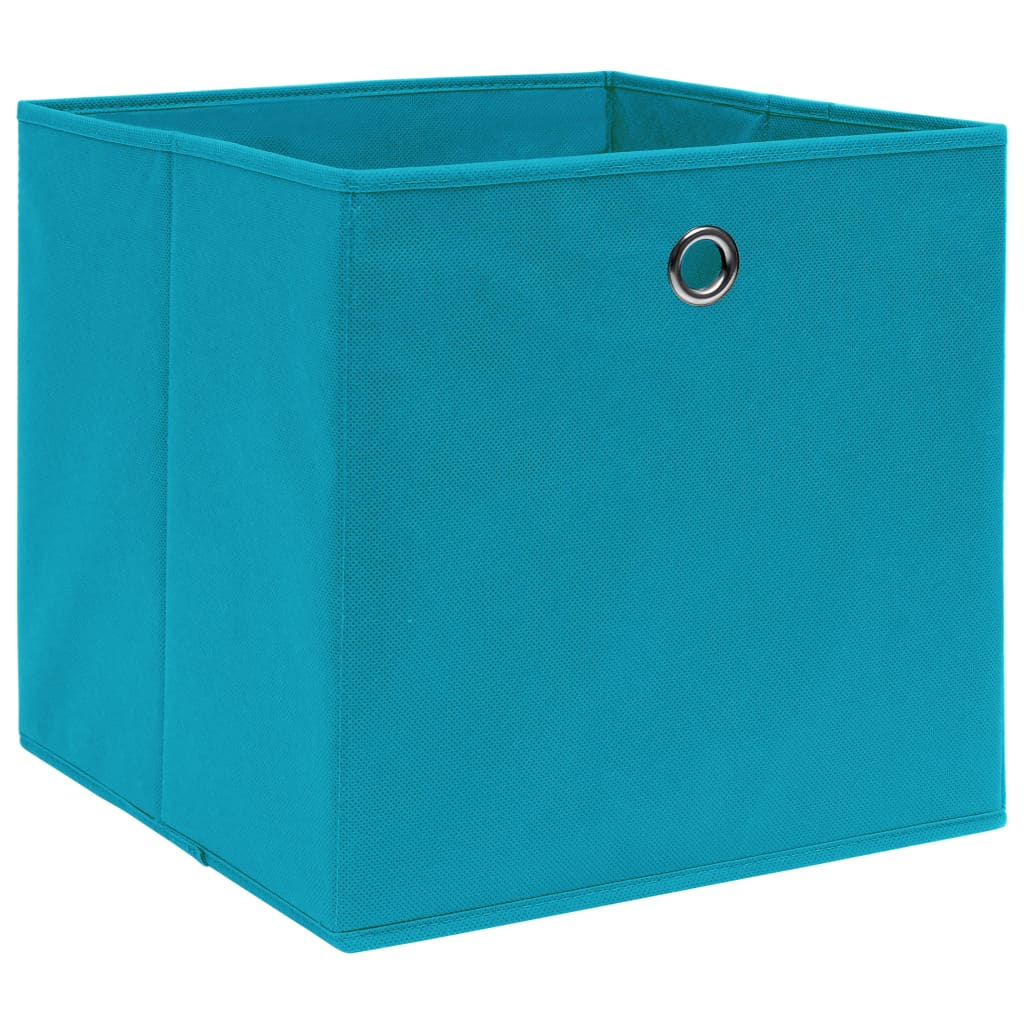 Storage Box |  Set of 10 | Baby blue | Non-woven fabric (100% polyester)