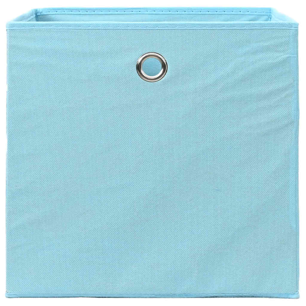Storage Box |  Set of 10 | Baby blue | Non-woven fabric (100% polyester)