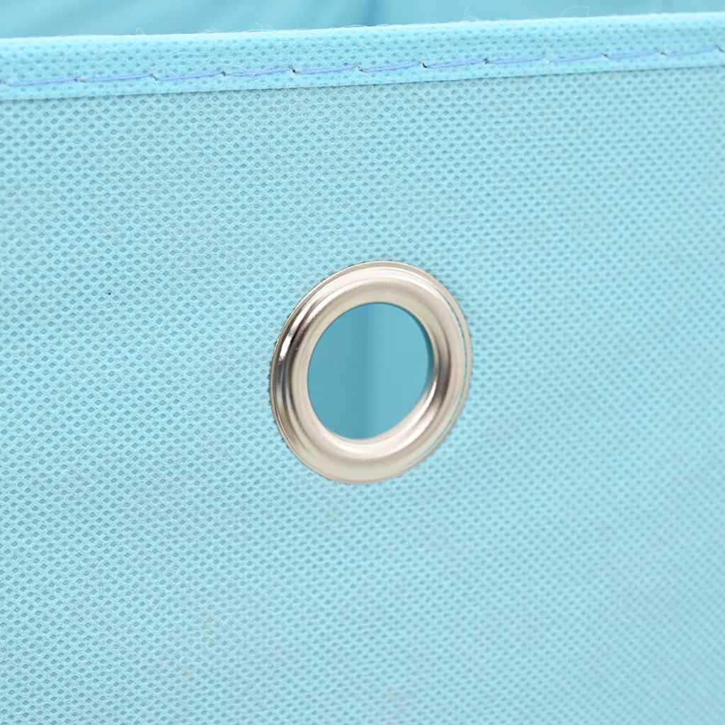 Storage Box |  Set of 10 | Baby blue | Non-woven fabric (100% polyester)