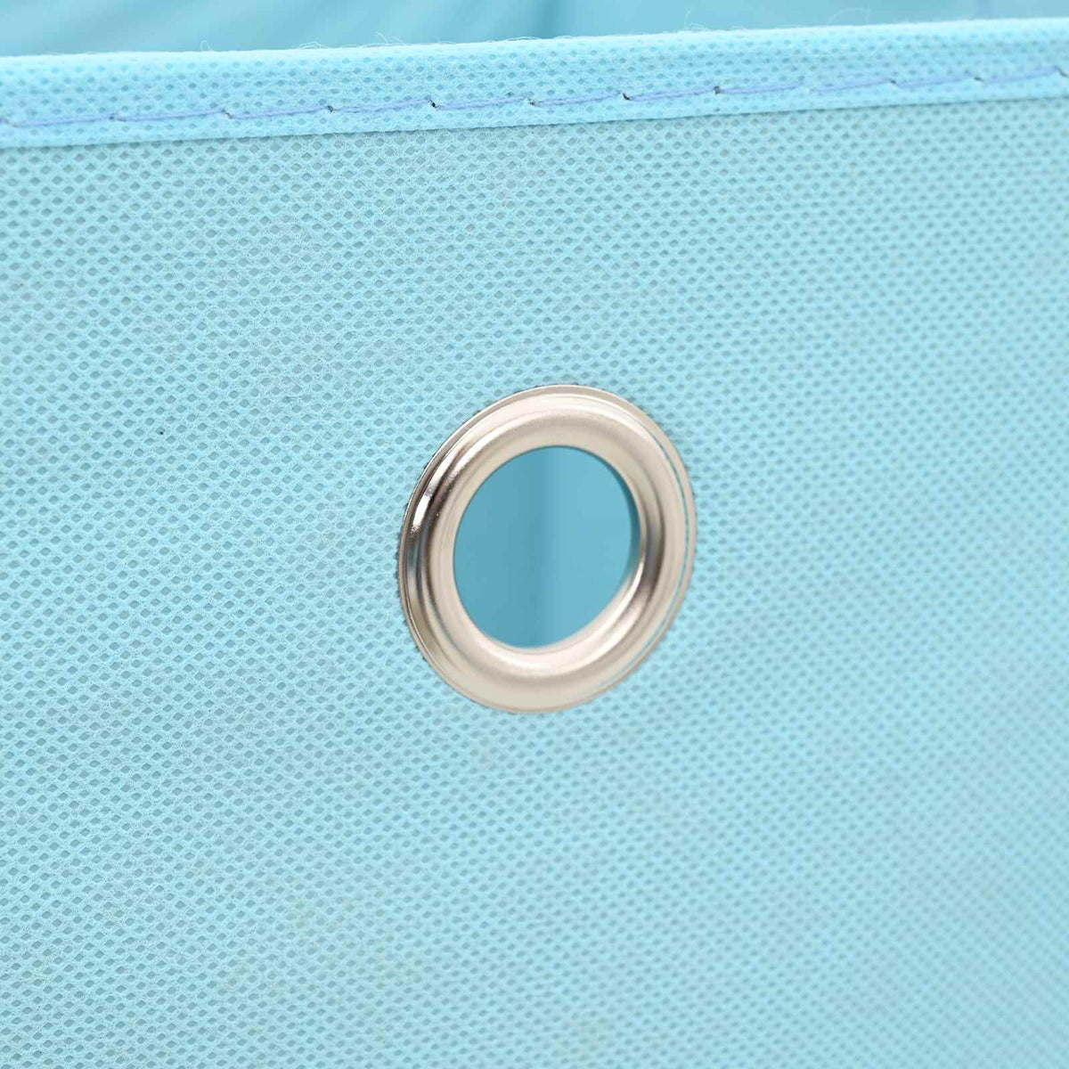 Storage Boxes with Lids 10 pcs Baby Blue 32x32x32 cm Fabric