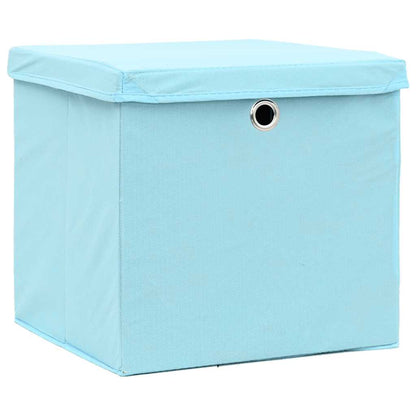 Storage Box | Set of 10 | Baby Blue | Non-woven fabric (100% polyester)