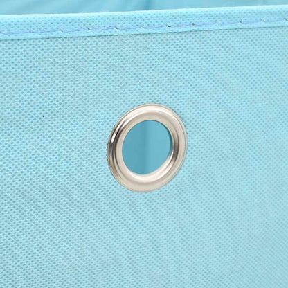Storage Boxes with Lids 10 pcs Baby Blue 32x32x32 cm Fabric